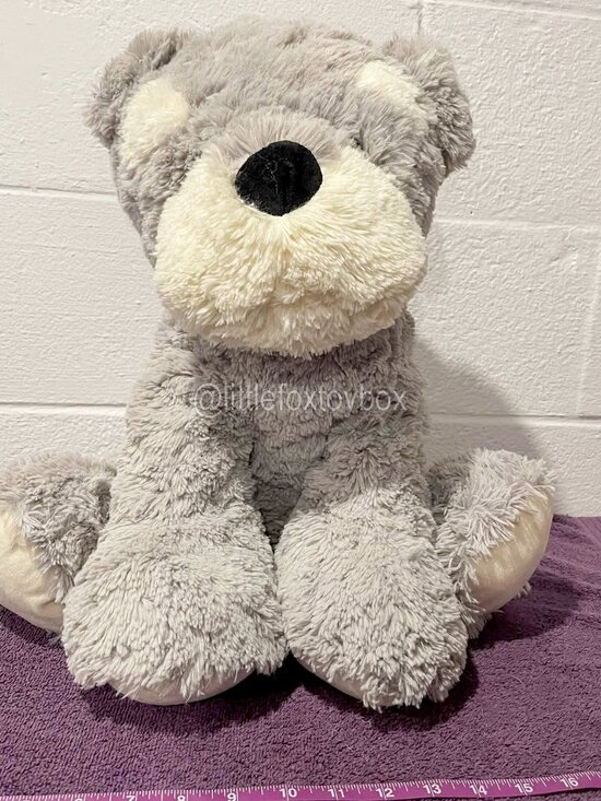 HugFun Other - 🐶 HugFun Schnauzer Type Dog Plush 16" Gray White 2018 Puppy Stuffed Animal ESSA